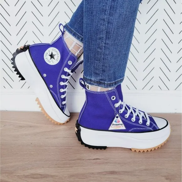 ⭐Converse Run Star Hike Platform High Sz 6.5 Women's Shoes Purple A09383C New⭐