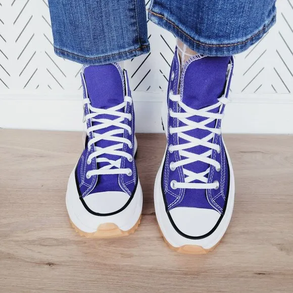 ⭐Converse Run Star Hike Platform High Sz 6.5 Women's Shoes Purple A09383C New⭐