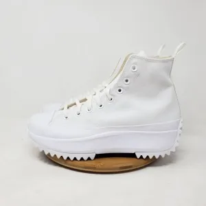 Converse Run Star Hike Shoes Womens 10 Platform Triple White High Top Sneakers