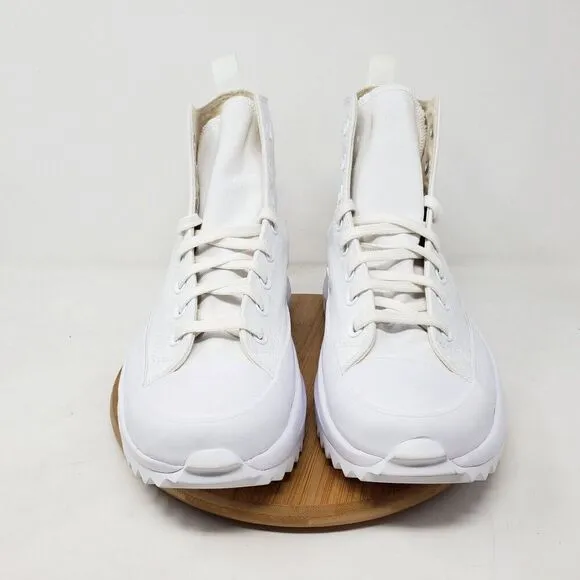 Converse Run Star Hike Shoes Womens 10 Platform Triple White High Top Sneakers