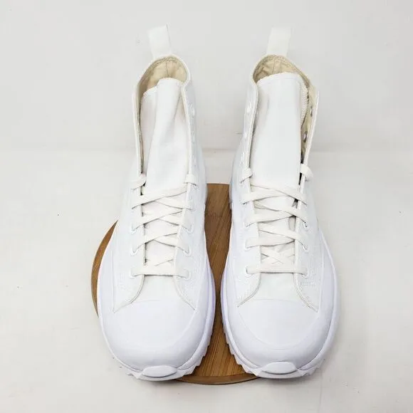 Converse Run Star Hike Shoes Womens 10 Platform Triple White High Top Sneakers