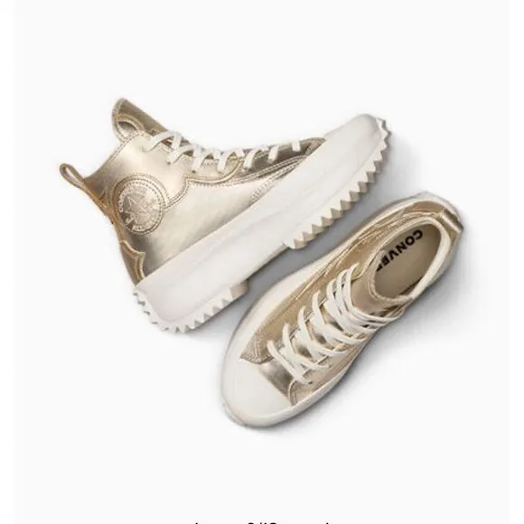 Converse Shoes Run Star Hike Hi Platform Western Gold‎ A10333C Women's Size 6.5