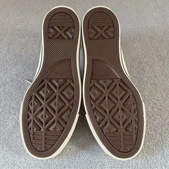 Converse Womens 6 All Star Shoreline Slip On Classic Comfort Shoes Taupe Gray