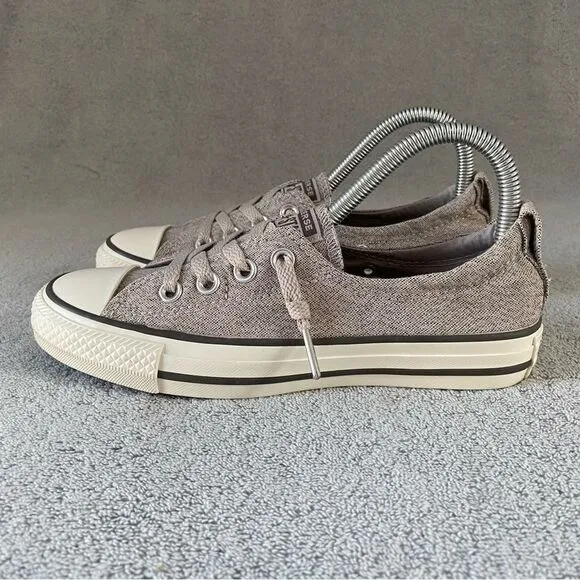 Converse Womens 6 All Star Shoreline Slip On Classic Comfort Shoes Taupe Gray