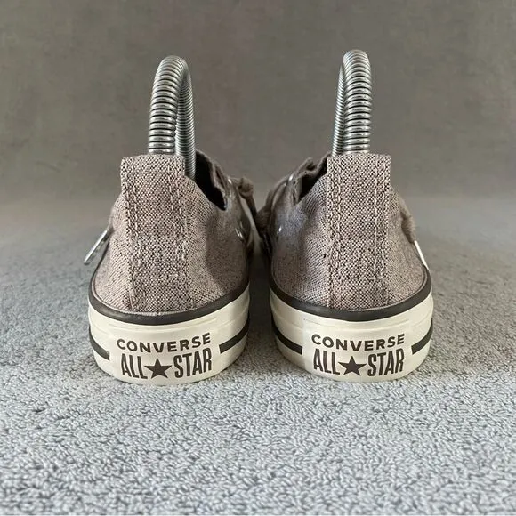 Converse Womens 6 All Star Shoreline Slip On Classic Comfort Shoes Taupe Gray