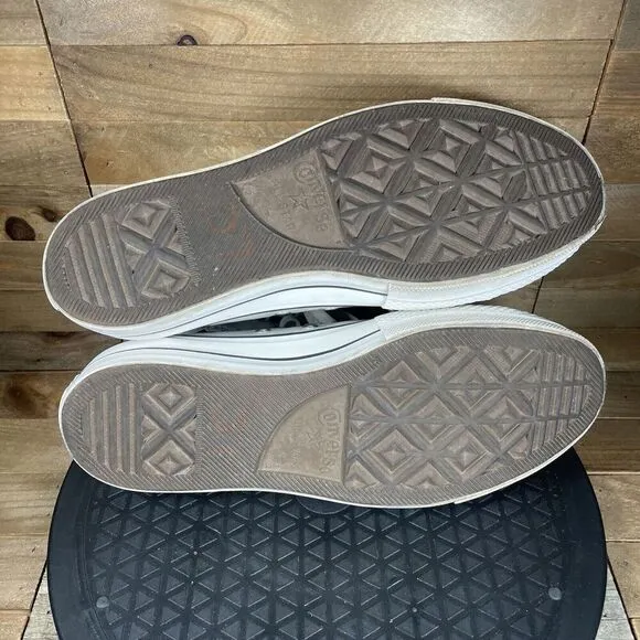 Converse Lift Hi Womens 9.5 Metallic Silver Sneakers Platform Casual Shoes