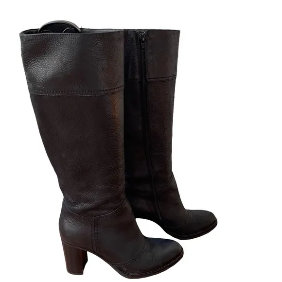 Cordani Black Leather Knee-high Boots Italian Made Size: 38