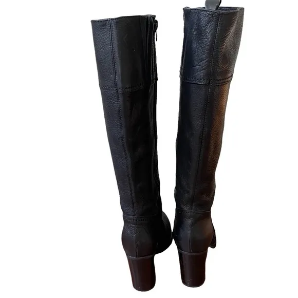 Cordani Black Leather Knee-high Boots Italian Made Size: 38