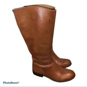 Corso Como Brown Leather Knee High Riding Boots
