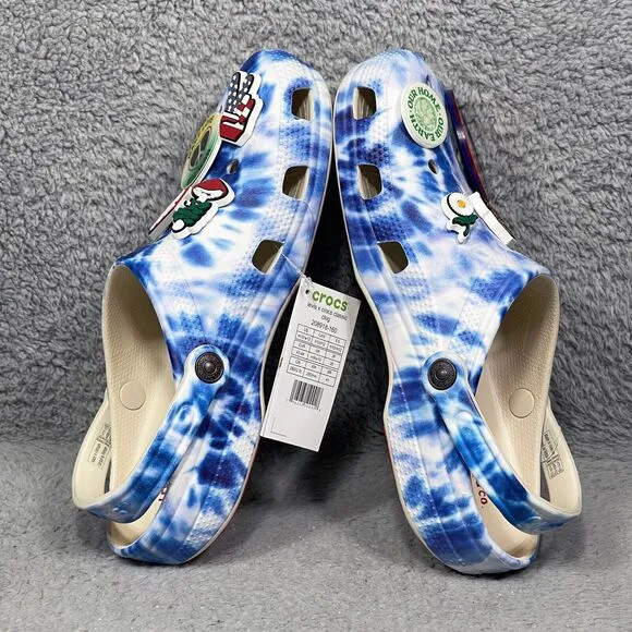 Crocs Classic Levi‘s X Tie-Dye Mens Size 10 Slip On Clogs Shoes Stucco 208918