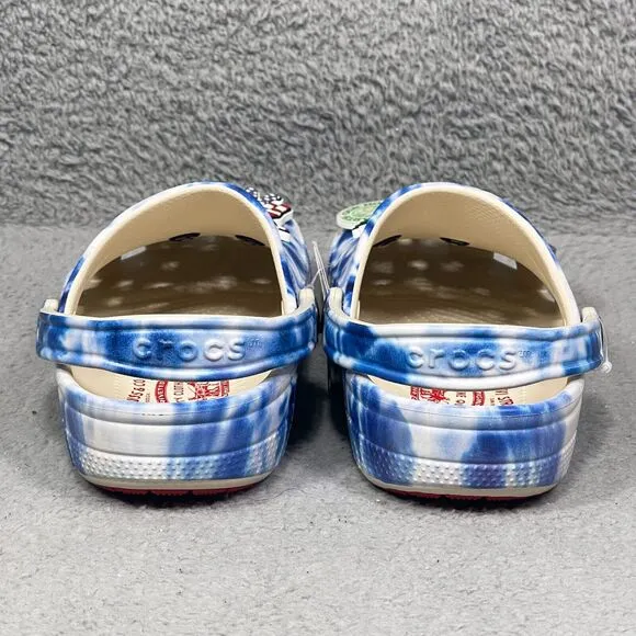 Crocs Classic Levi‘s X Tie-Dye Mens Size 10 Slip On Clogs Shoes Stucco 208918