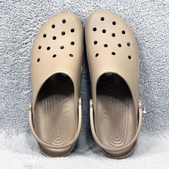 Crocs Classic Mens Size 17 Slip On Clogs Shoes Khaki Brown 10001-260
