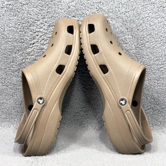 Crocs Classic Mens Size 17 Slip On Clogs Shoes Khaki Brown 10001-260