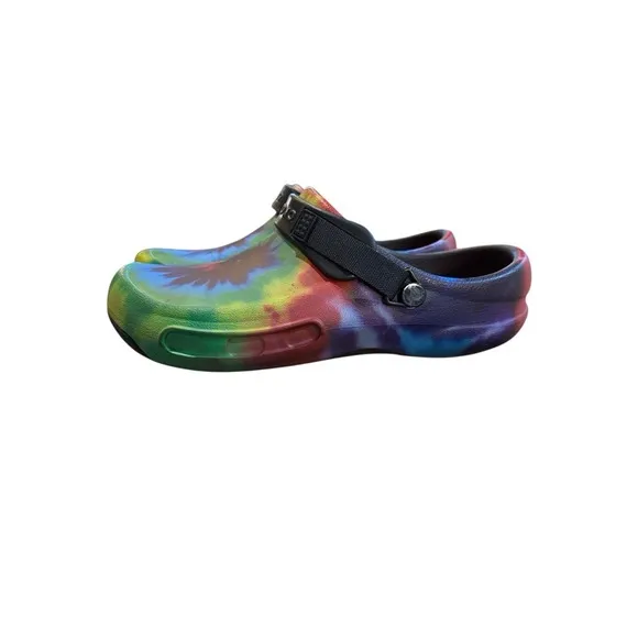 Crocs Classic Tie Dye LiteRide Slip on Sandals Clogs Men Size 10 Women Size 12