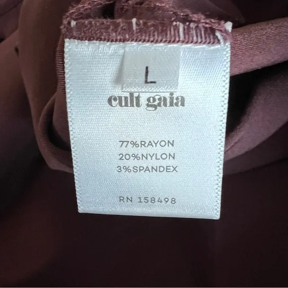 Cult Gaia Brown Castila Halterneck midi dress size medium large