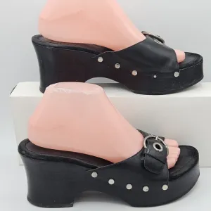 Curfew 90s Y2K 1.25&quot; platform 3&quot;heel peep toe sandals size 8 (10&quot; insole)
