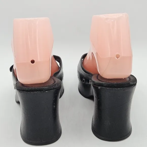 Curfew 90s Y2K 1.25&quot; platform 3&quot;heel peep toe sandals size 8 (10&quot; insole)