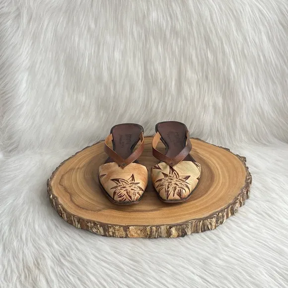 CYDWOQ handmade leather thong sandals