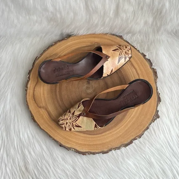 CYDWOQ handmade leather thong sandals