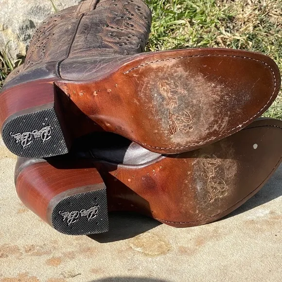 ✨️Dan Post Brown Leather Riveted Boots!