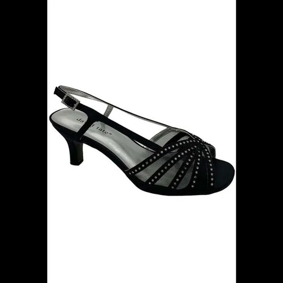 David Tate Dress Sandals Sizzle Black - Extra Wide