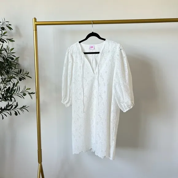 DEB LACE MINI DRESS - MOON FLOWER