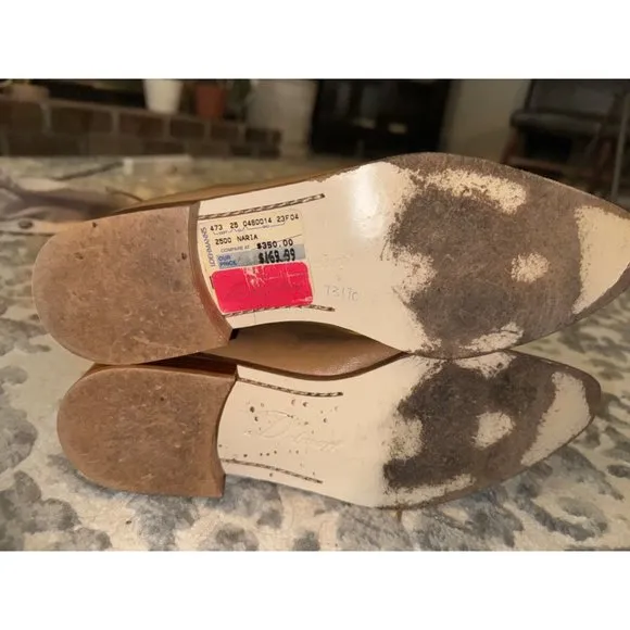 Delman vintage brown leather boots women size 9‎