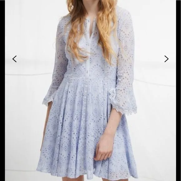 DERNA DRAPE FLUTED DRESS