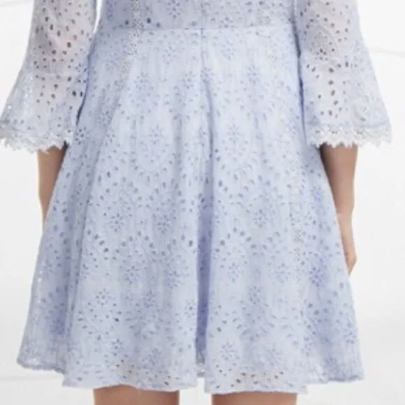 DERNA DRAPE FLUTED DRESS