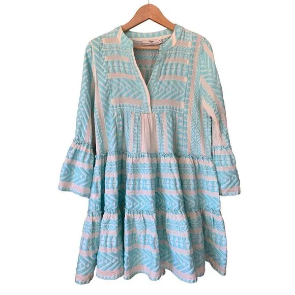 Devotion Twins Ella Tunic Dress in Turquoise Size S
