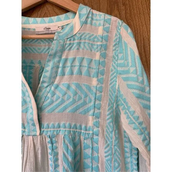 Devotion Twins Ella Tunic Dress in Turquoise Size S