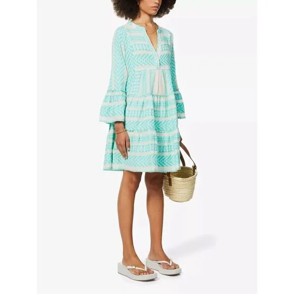 Devotion Twins Ella Tunic Dress in Turquoise Size S