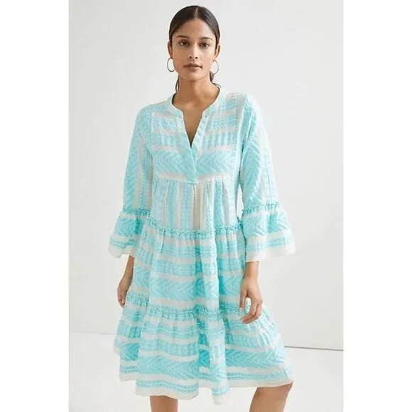 Devotion Twins Ella Tunic Dress in Turquoise Size S