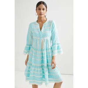 Devotion Twins Ella Tunic Dress in Turquoise Size S