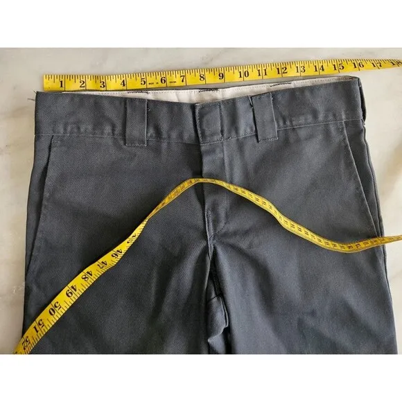 Dickies Men's Flex Work Gray Slim Fit Straight Chino Regular Pants Size 30X30