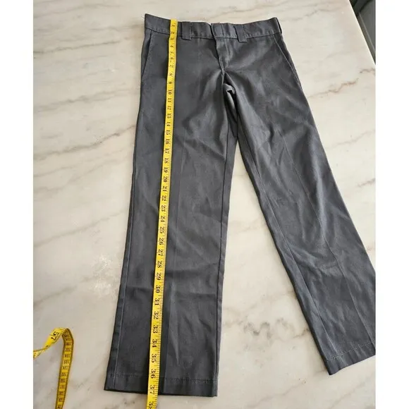 Dickies Men's Flex Work Gray Slim Fit Straight Chino Regular Pants Size 30X30