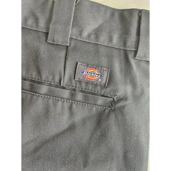 Dickies Men's Flex Work Gray Slim Fit Straight Chino Regular Pants Size 30X30