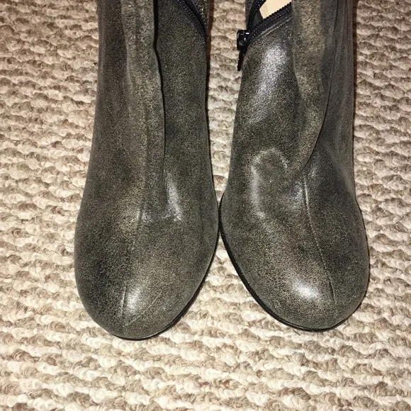 DIESEL knee high real leather crakle type print boots EUC