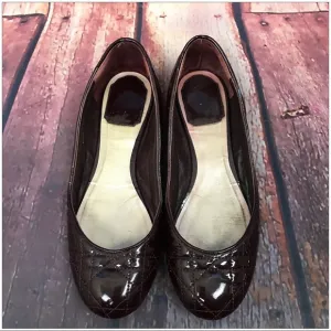 DIOR:Quilted Ballet Shoes-Size 7. Cabernet color.