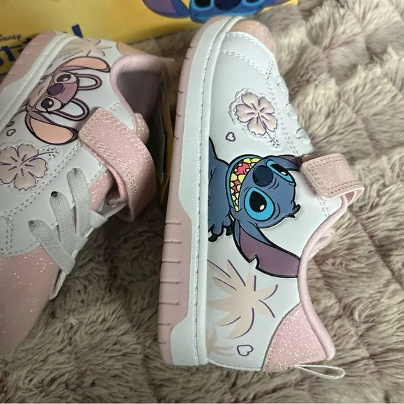 Disney Stitch Kids Shoes - Pink and White
