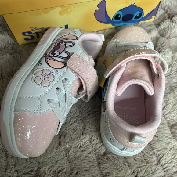 Disney Stitch Kids Shoes - Pink and White