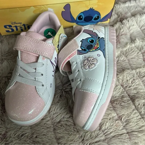 Disney Stitch Kids Shoes - Pink and White