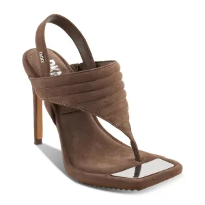 DKNY RANAE SQUARE-TOE SLINGBACK DRESS SANDALS IN BROWN NWOB WOMEN'S SIZE 7.5