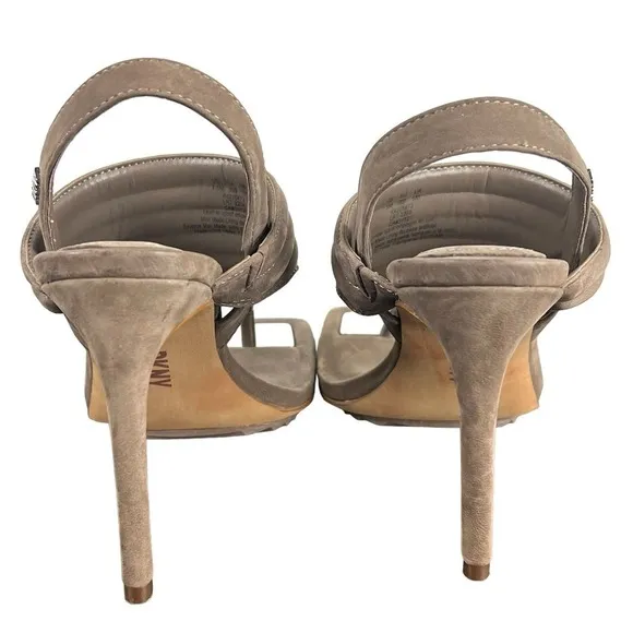 DKNY RANAE SQUARE-TOE SLINGBACK DRESS SANDALS IN BROWN NWOB WOMEN'S SIZE 7.5