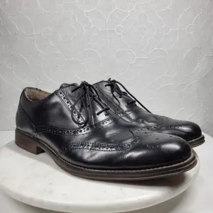 Dockers Leather Wingtip Dress Shoes Men 13M Black Oxford Leather Lace Up Classic