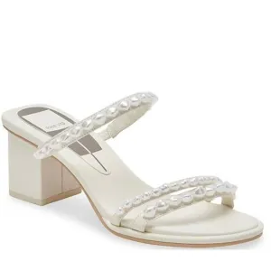 Dolce Vita Women's Tinker Pearl Block Sandal 127 Size 9.5 Bridal Wedding Formal