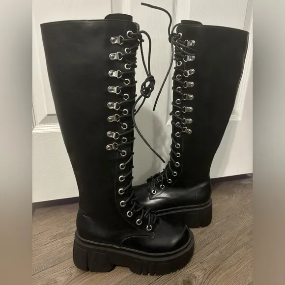 Dolls Kill / Current Mood Final Soundcheck Knee High Boots
