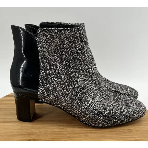 DONALD J PLINER Women Booties Black Grey‎ 9 M Jaxx Ankle Boots Sparkle Shimmer