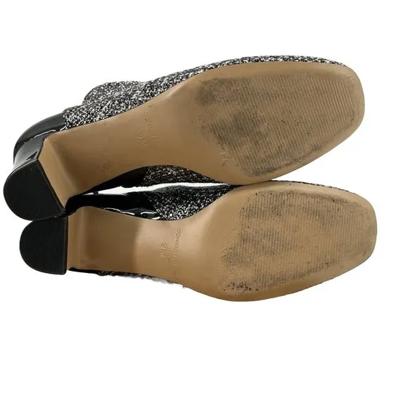 DONALD J PLINER Women Booties Black Grey‎ 9 M Jaxx Ankle Boots Sparkle Shimmer
