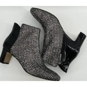 DONALD J PLINER Women Booties Black Grey‎ 9 M Jaxx Ankle Boots Sparkle Shimmer